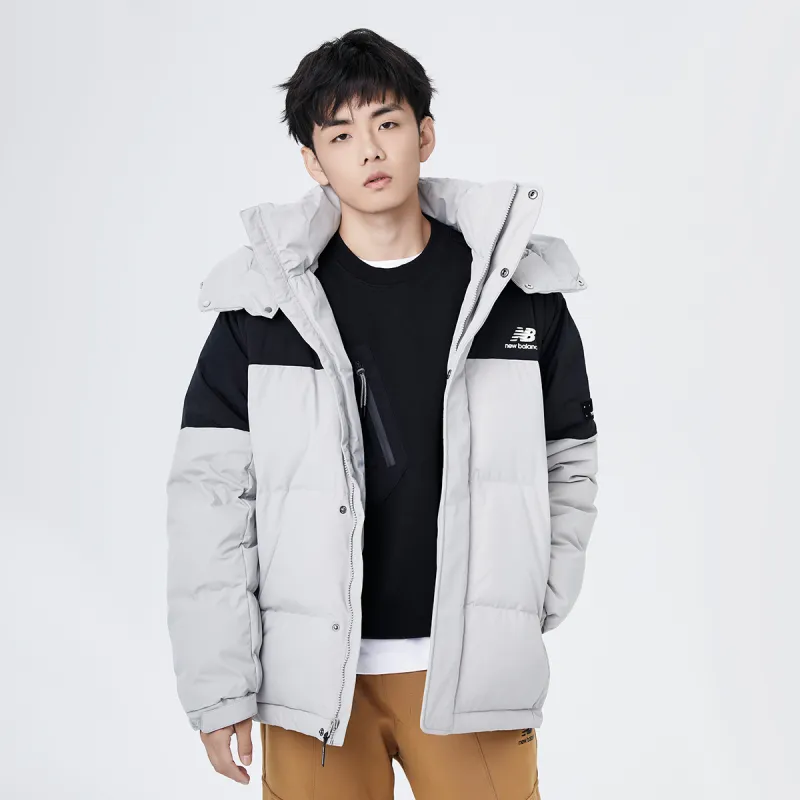 New Balance Down Jacket Winter Men's Light Gray-5