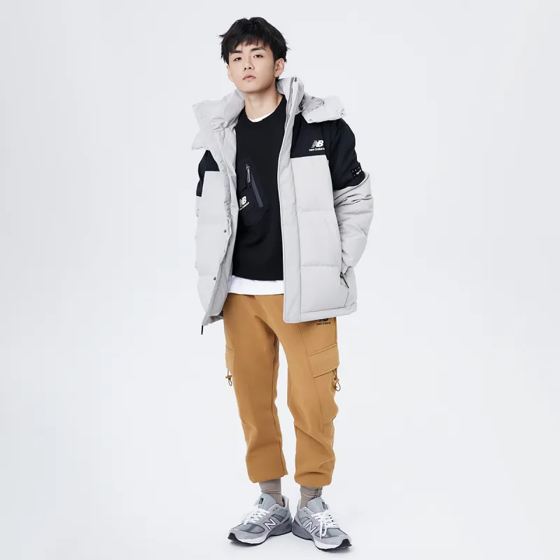 New Balance Down Jacket Winter Men's Light Gray-7