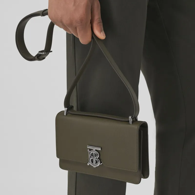 Burberry Robin Grain Texture Leather Shoulder Bag Crossbody Bag Regular Men's Army Green/khaki-7