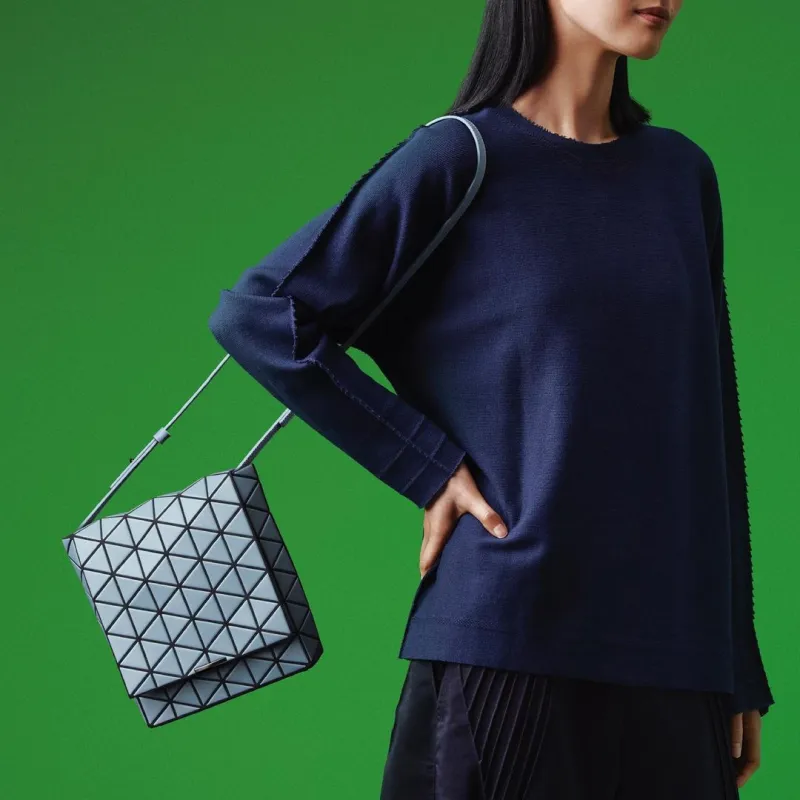 ISSEY MIYAKE FLAP PVC Flap Bag, Shoulder Bag, Crossbody Bag Tubas Women's Blue-3