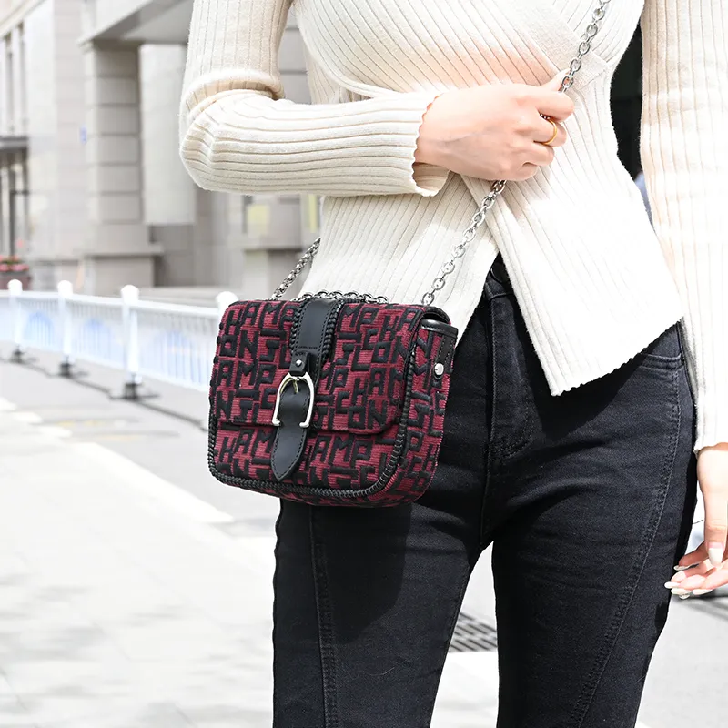 LONGCHAMP Le Pliage LGP Fabric Chain Bag Shoulder Bag Crossbody Bag Women's Fuchsia-4