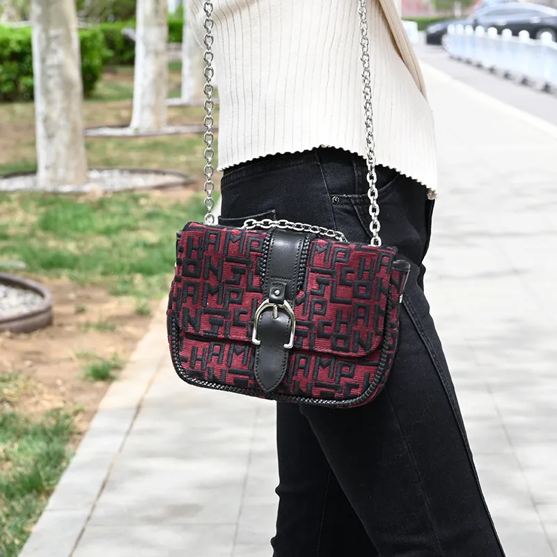 LONGCHAMP Le Pliage LGP Fabric Chain Bag Shoulder Bag Crossbody Bag Women's Fuchsia-5
