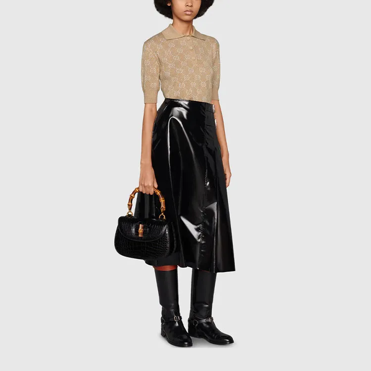 GUCCI Polo Shirts Women's Brown-2