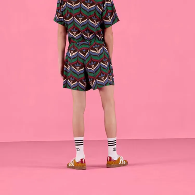 GUCCI X Adidas Trefoil Print Shorts-3
