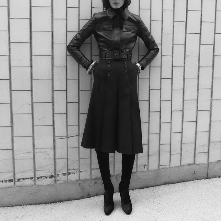 SAINT LAURENT Pleated Cropped Wool Trousers-4