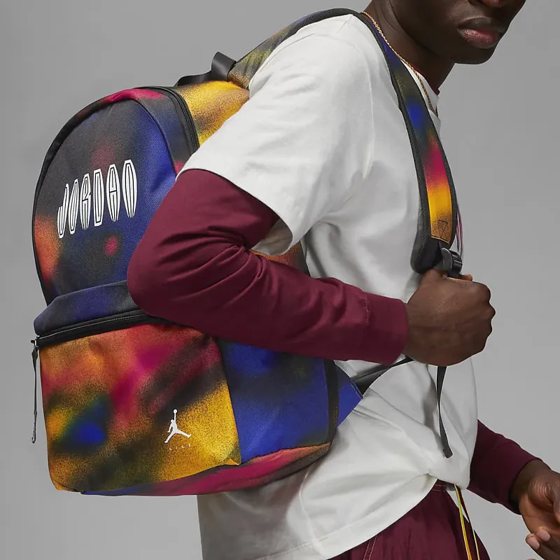 Jordan Polyester Backpack Unisex Blue/Yellow-4