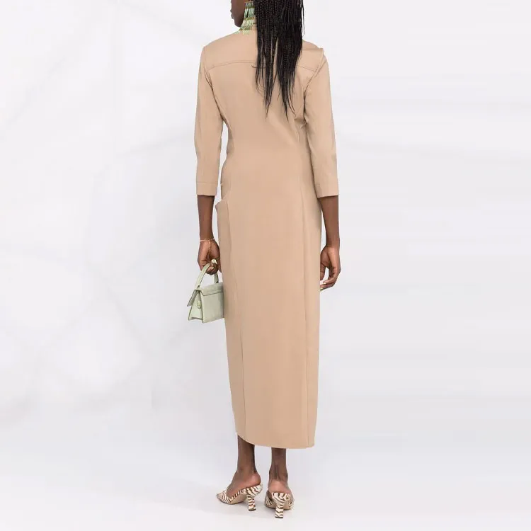 Jacquemus Long-Sleeved Dresses Women's Beige-2