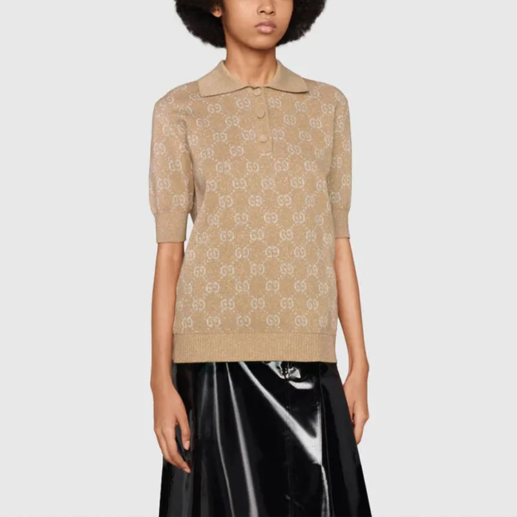 GUCCI Polo Shirts Women's Brown-1