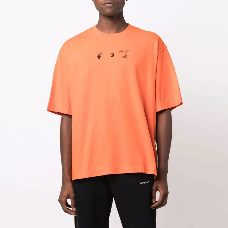 OFF WHITE FW21 T Shirts Men Orange-2