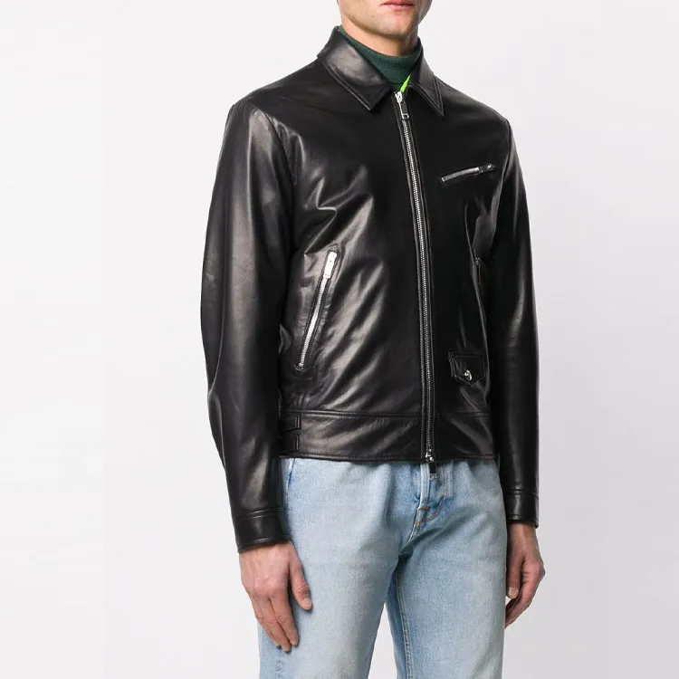 Valentino Leather Jackets Men Black-2