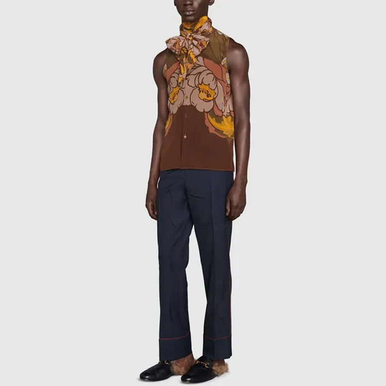 GUCCI Shirts Men Brown-3