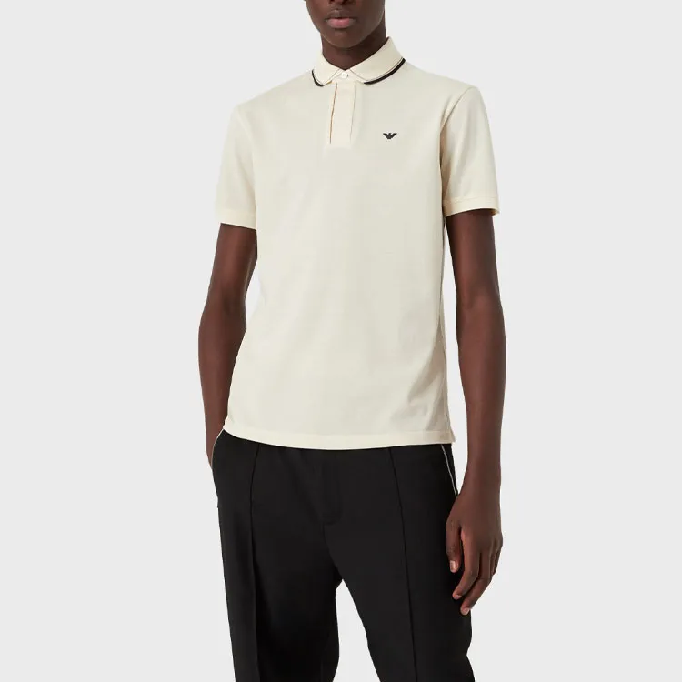 EMPORIO ARMANI SS22 Polo Shirt Men's Beige-2