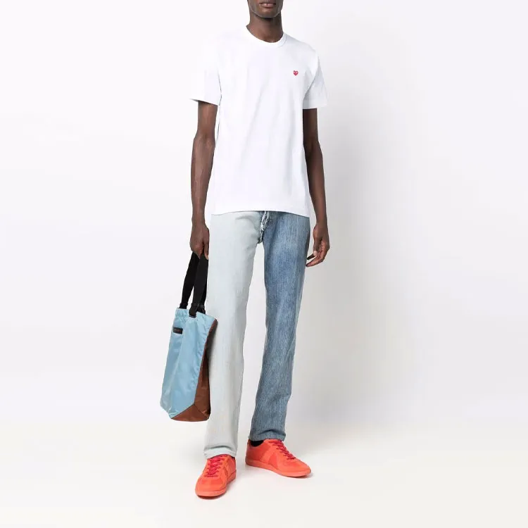 CDG Play T Shirts Men White-1