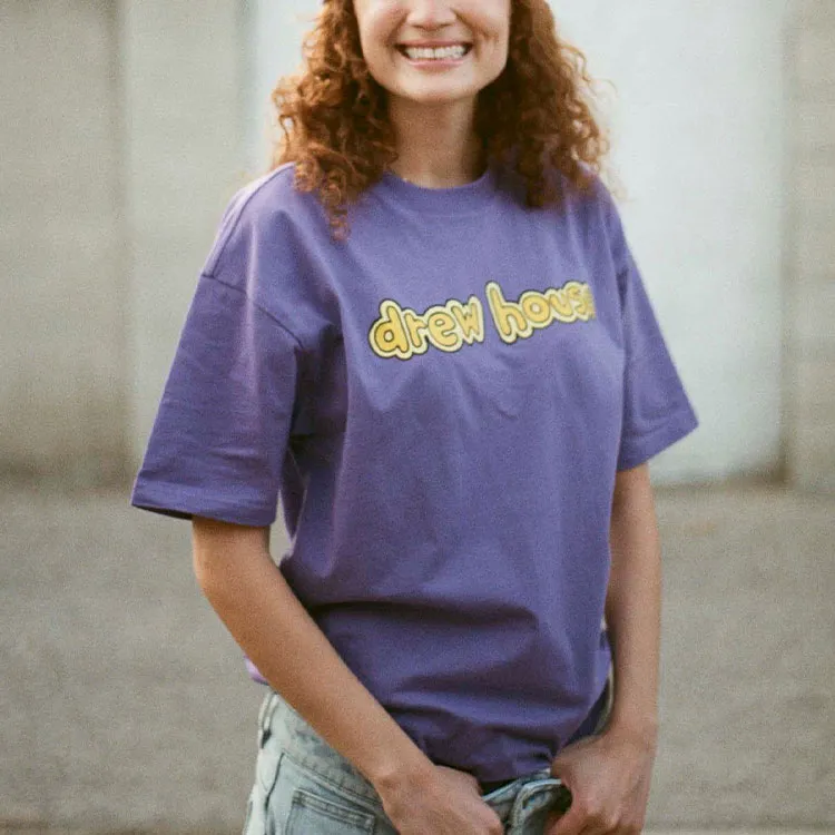Drew House Letter Logo Series SS22 T Shirt Unisex Violet-11