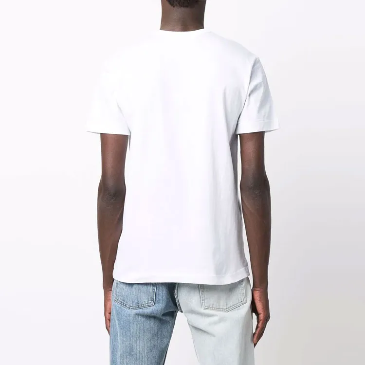CDG Play T Shirts Men White-2