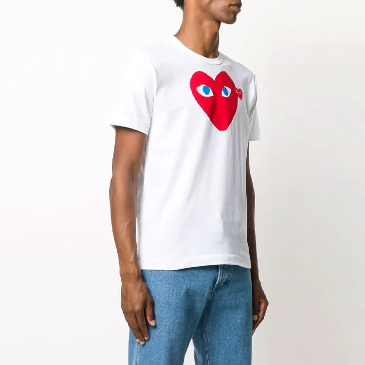 CDG T Shirts Men White-3