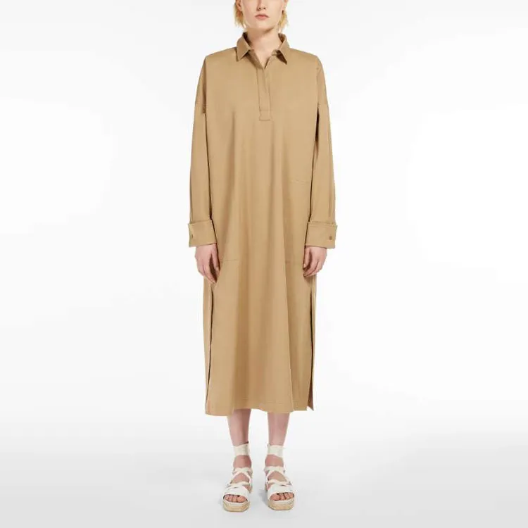 MaxMara Long Sleeved Dress Women's Camel-1
