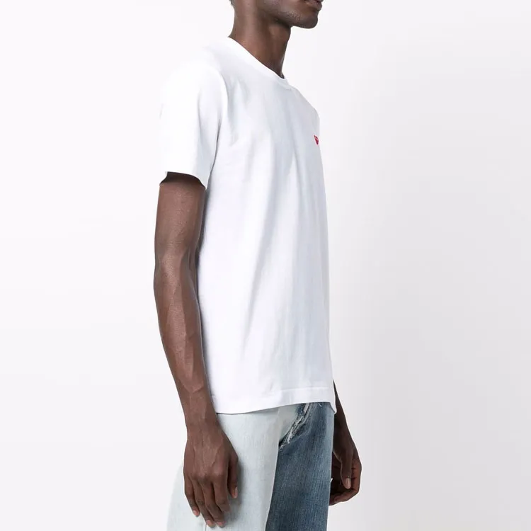 CDG Play T Shirts Men White-3