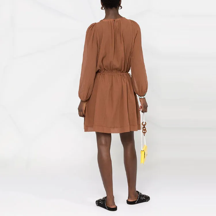 See By Chloe Long-Sleeved Dresses Women's Brown-2