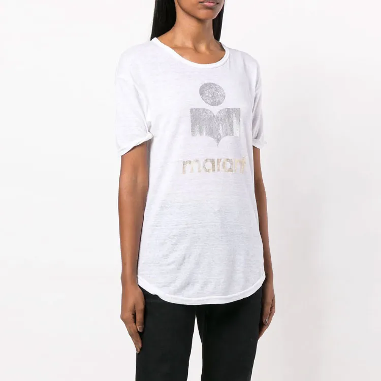 ISABEL MARANT ETOILE Koldi Metallic Print T Shirt-3