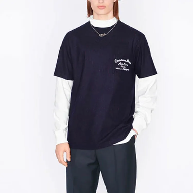DIOR Quarterly New Products T Shirts Men Navy-3