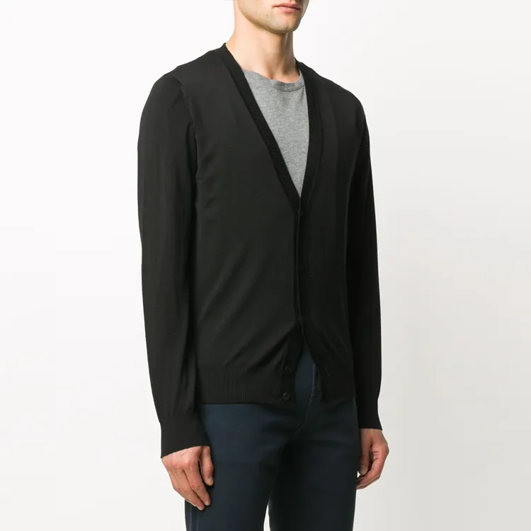 EMPORIO ARMANI V neck Fine Knit Cardigan-4