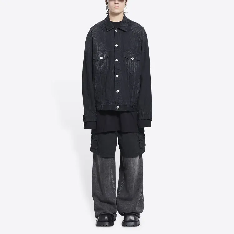Balenciaga Paris Oversized Denim Jacket-2