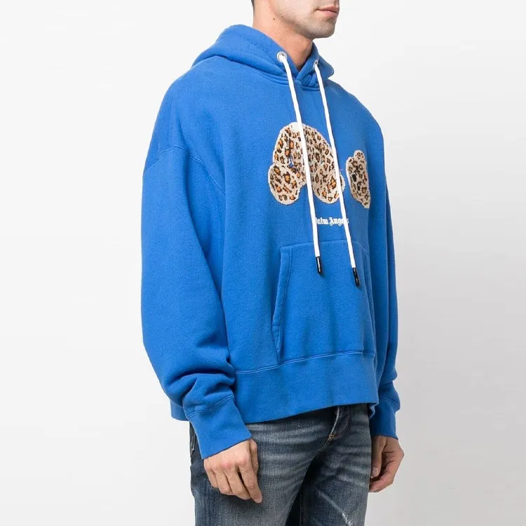 PALM ANGELS Leopard Kill The Bear Popover Hoodie-2