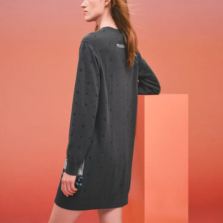 HERMES Long-Sleeved Dresses Women's Cyan-2