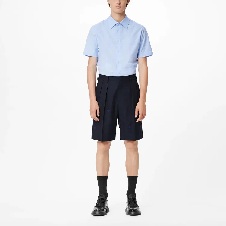 LOUIS VUITTON SS22 Casual Shorts Men's Marine Blue-1