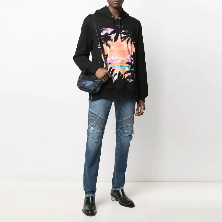 BALMAIN Sweatshirts Men Black-2