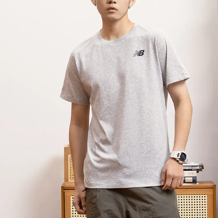 New Balance Set-in Sleeve T-Shirt Men's Gray-2