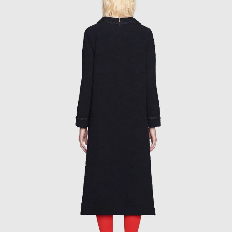 GUCCI Long Sleeved Dresses Women's Dark Blue-2