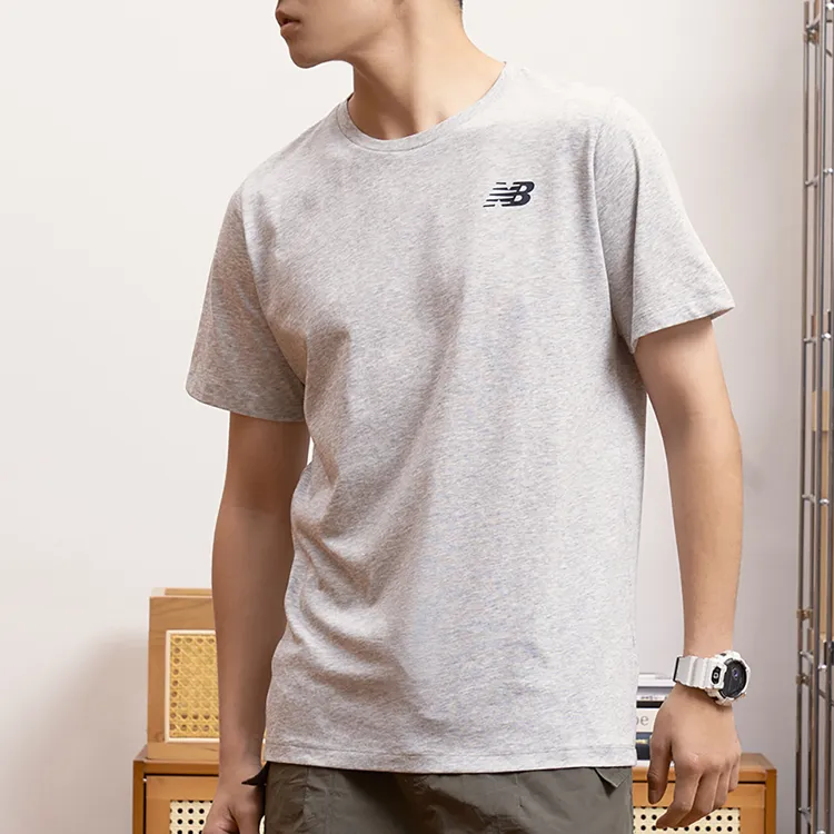 New Balance Set-in Sleeve T-Shirt Men's Gray-3