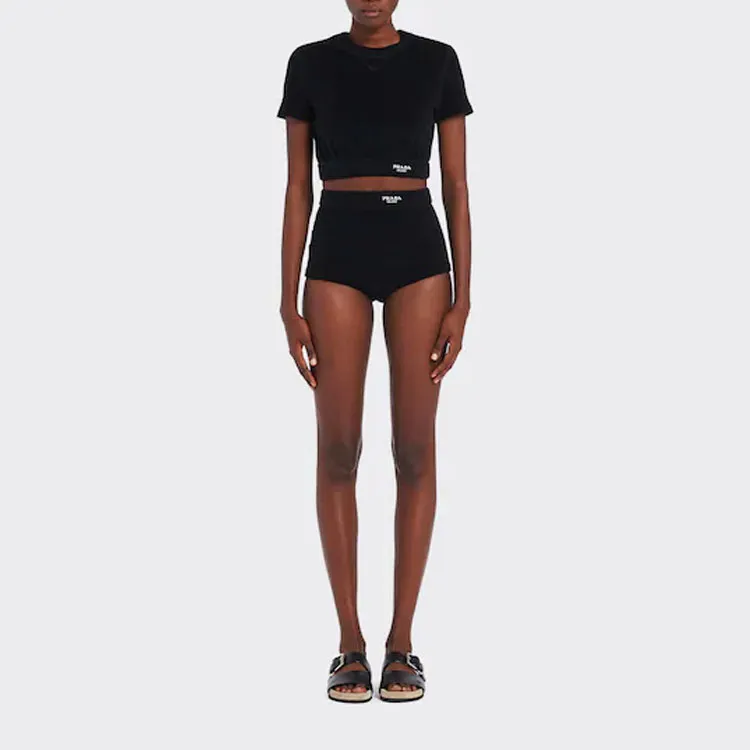 PRADA Crop Tops Women's Black-1
