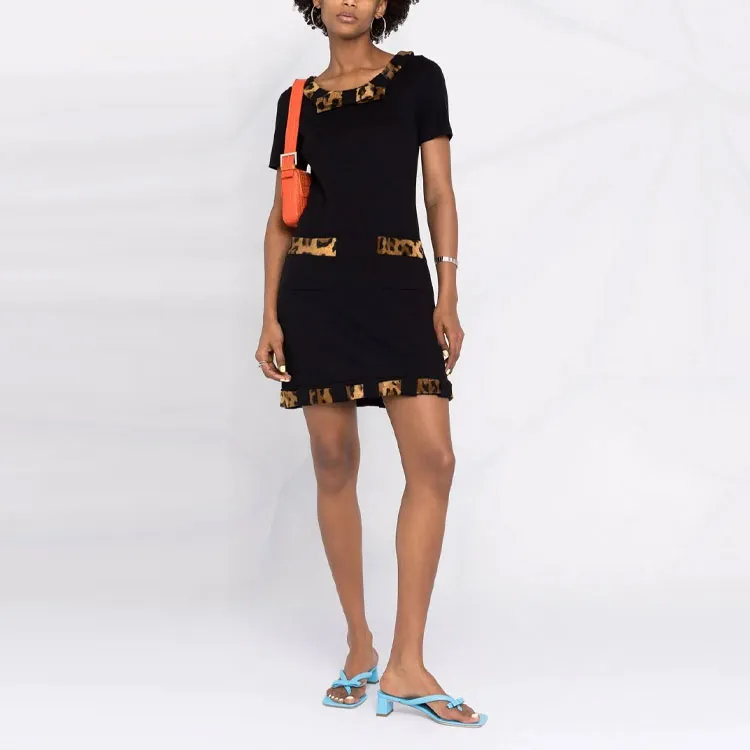 MOSCHINO Short-Sleeved Dresses Women's Black-1