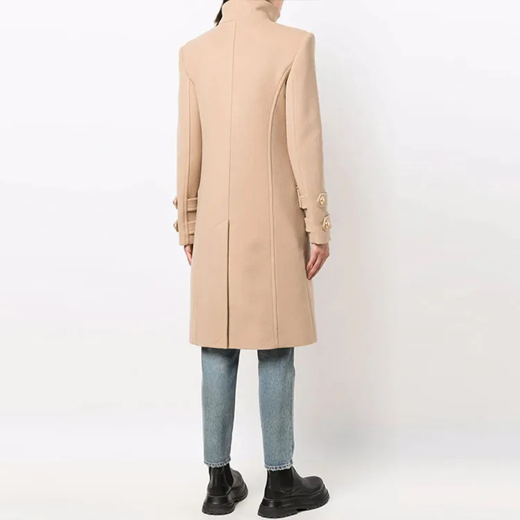 BALMAIN Velvet Jackets Women's Khaki-2
