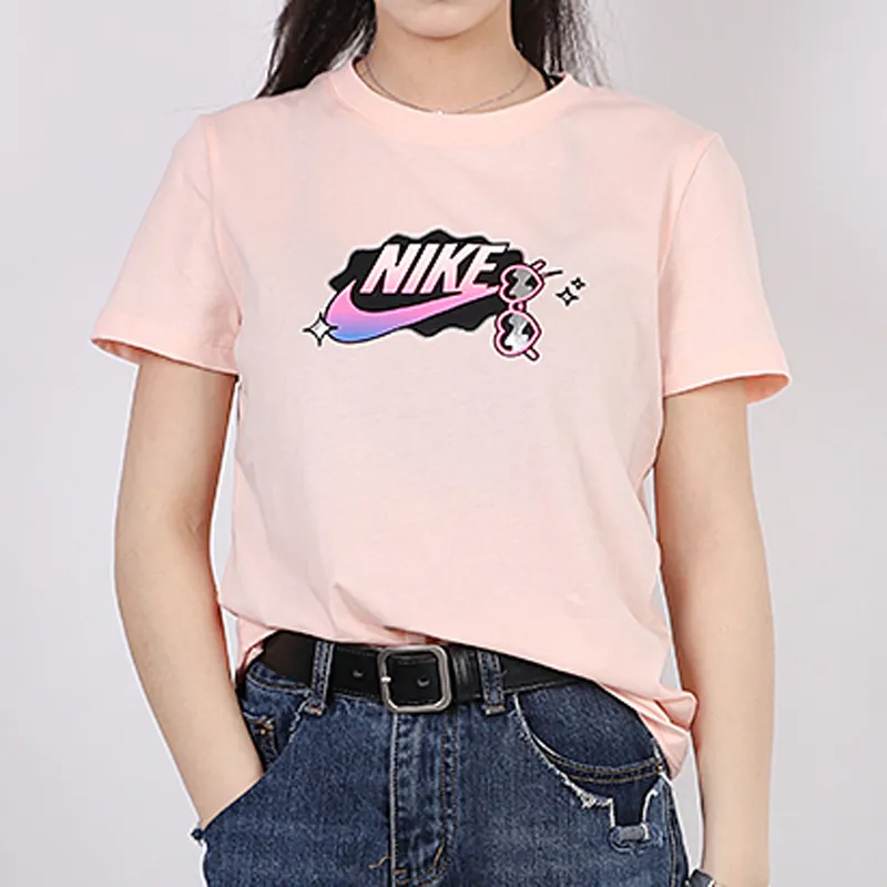 Nike T Shirts Women's Pink-2