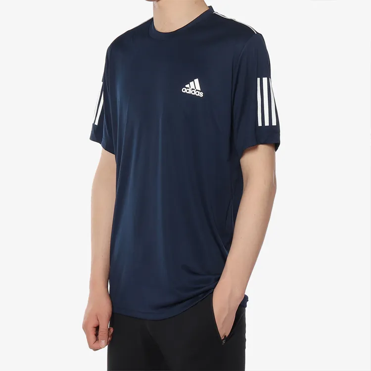Adidas Set in Sleeve T Shirt Men's Navy Blue-4