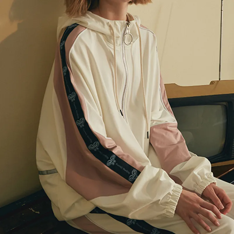 FRLMK Hooded Loose Fit Regular Sweatshirt Unisex White-2