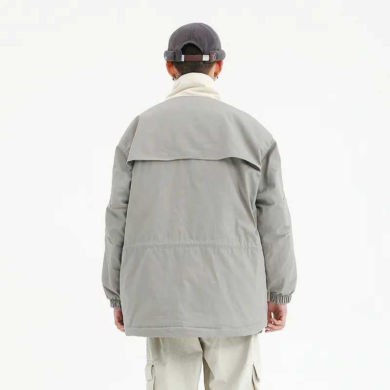 F426 Loose Fit Jacket Unisex Gray-3