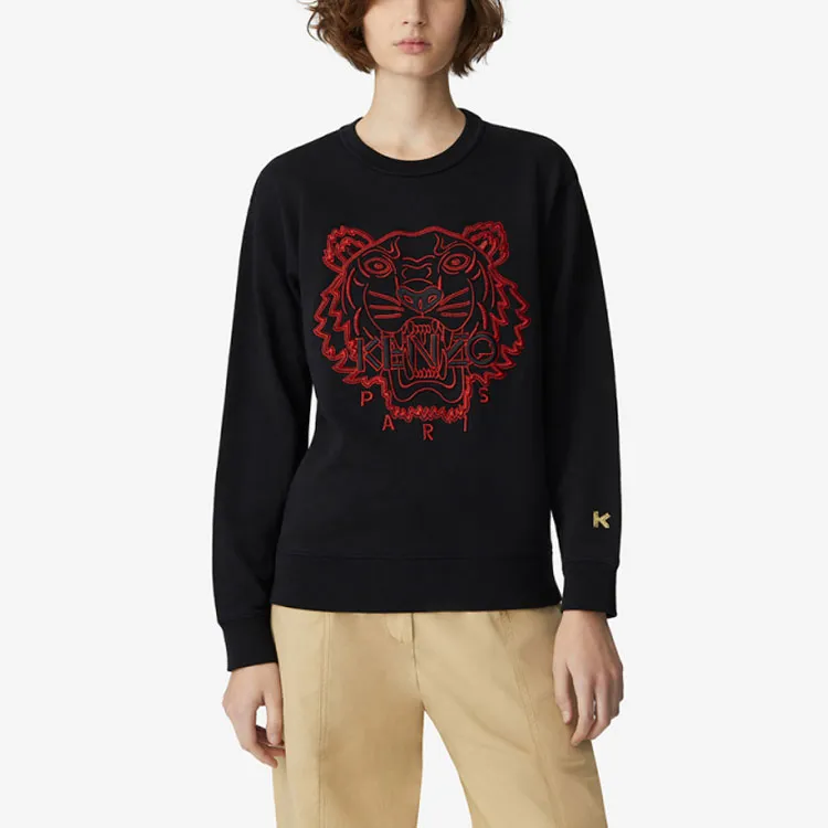 KENZO Classic Tiger Head Sweatshirts Women's Black-1