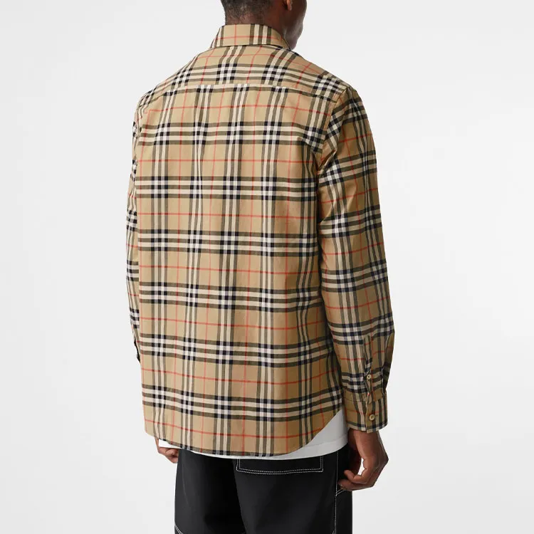 Burberry Shirt Fall Men's Earth Tone-2