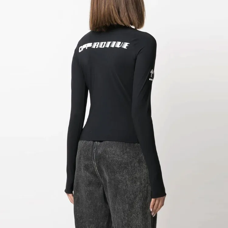 OFF WHITE Logo Print Performance Top Black-3