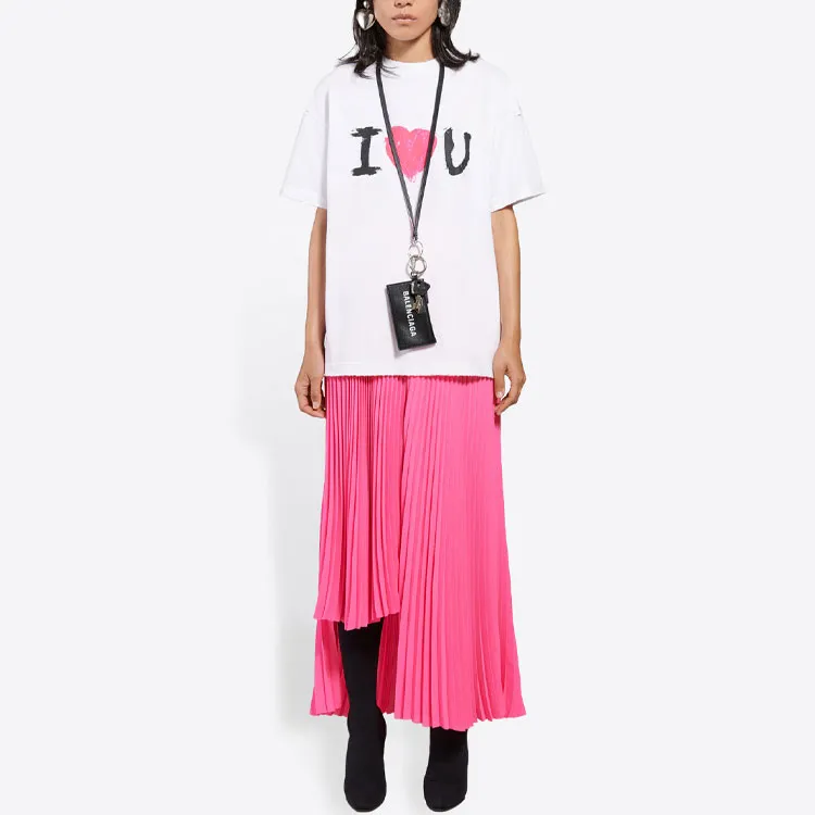 Balenciaga T Shirt Women's Regular Fit White-4