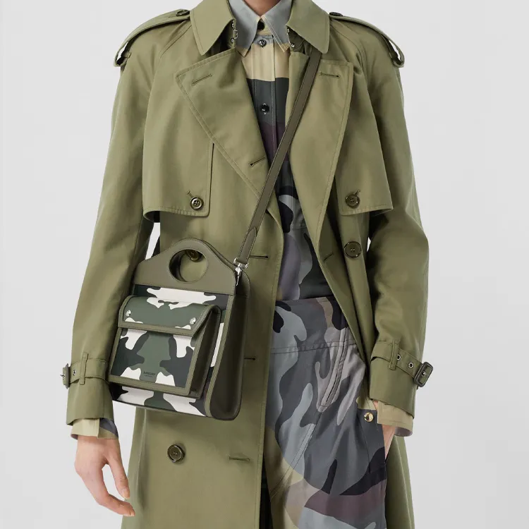 Burberry Pocket Bag Canvas Tote Bag Shopping Bag Shoulder Bag Crossbody Bag Handbag Mini Women's Camouflage-6