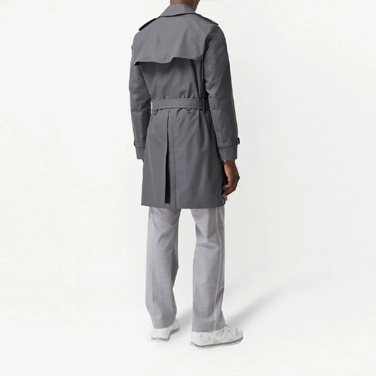 Burberry Trench Coats Men Dark Gray-3