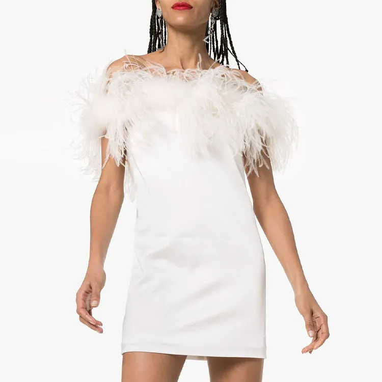 SAINT LAURENT Sleeveless Dress Women's White-1