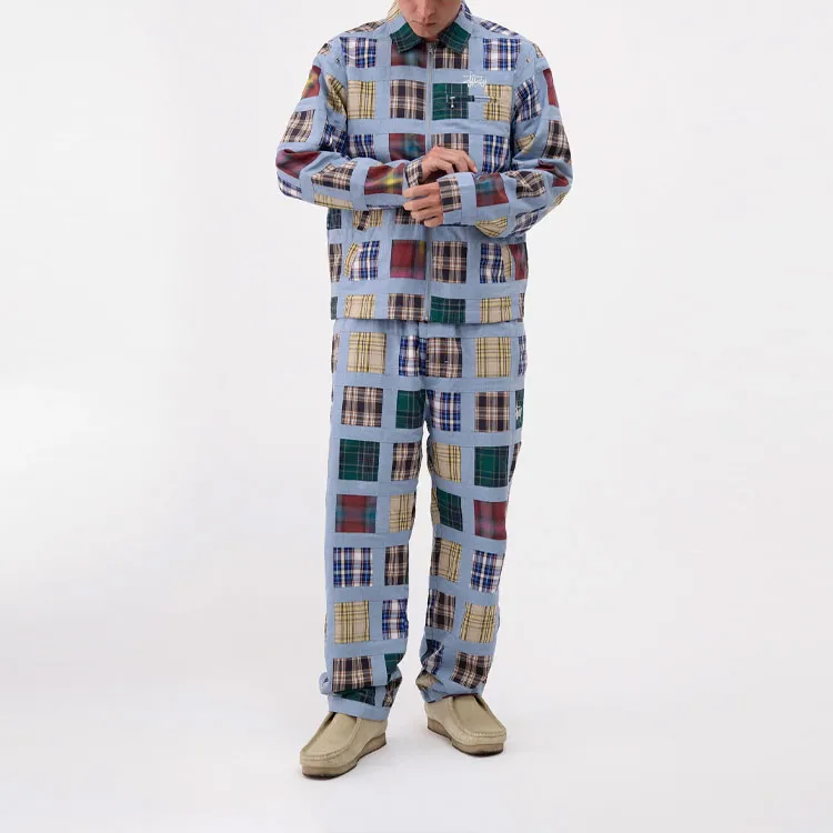 Stussy Madras Patchwork Zip Jacket-2