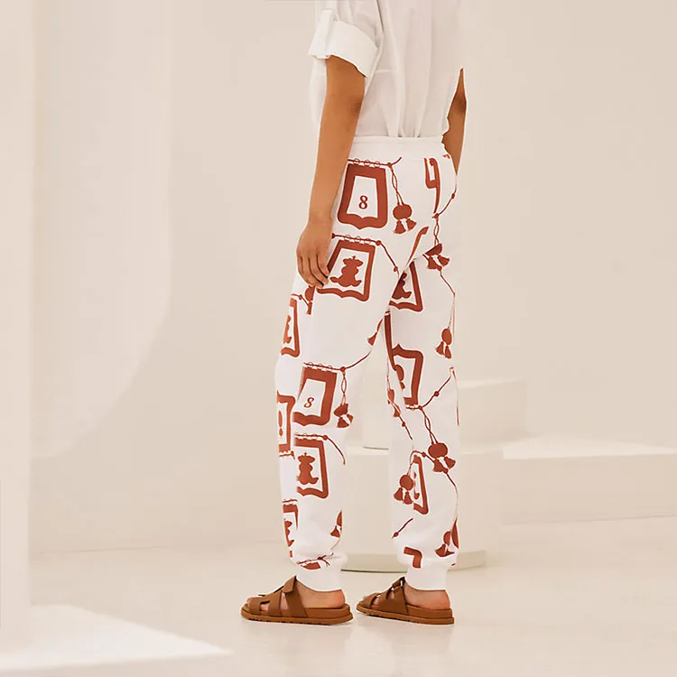 HERMES Knitted Sweatpants Women's Chestnut Brown-2